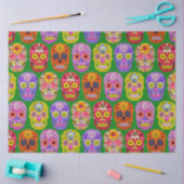 Papier Mousseline Crânes de fleurs Motif sans soudure 2018 (Artisanat)