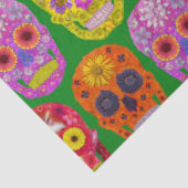 Papier Mousseline Crânes de fleurs Motif sans soudure 2018 (Détail)