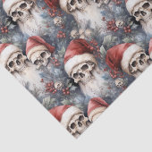 Papier Mousseline Crânes de Noël gothique en chapeaux de Père Noël r (Détail)