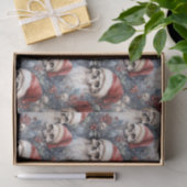 Papier Mousseline Crânes de Noël gothique en chapeaux de Père Noël r (Cadeau)