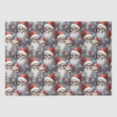 Papier Mousseline Crânes de Noël gothique en chapeaux de Père Noël r (Recto)