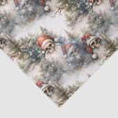 Papier Mousseline Crânes de Noël gothiques Chapeaux rouges Chapeaux (Détail)