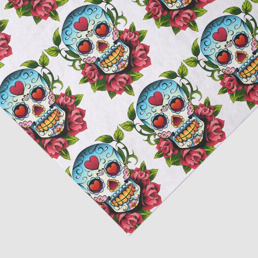 Papier Mousseline Crânes de sucre (Détail)