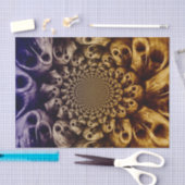 Papier Mousseline Crânes Éffrayantes Pop Art noir violet Abstrait (Artisanat)