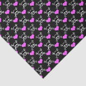 Papier Mousseline Crânes et coeurs (Détail)