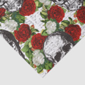Papier Mousseline Crânes et Roses (Détail)