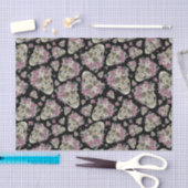 Papier Mousseline Crânes florales roses Halloween Halloween (Artisanat)