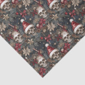 Papier Mousseline Crânes gothiques jolis à Noël (Détail)