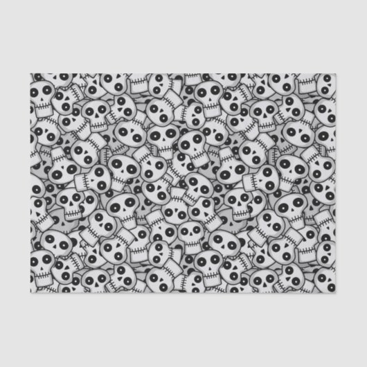 Papier Mousseline Crânes groupées (Recto)