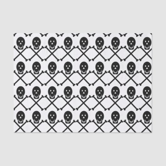 Papier Mousseline crânes heureux croisés 2 papier de tissu (Recto)