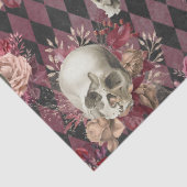 Papier Mousseline Crânes Roses et violet rose À damiers découpage (Détail)