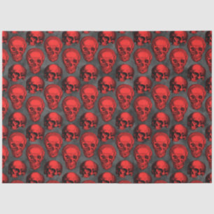 Papier Mousseline Crânes rouges et série tournesol Design 1