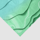 Papier Mousseline Cravate à couche Abstraite teinture Aqua Green Cra (Détail)
