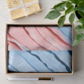 Papier Mousseline Cravate à couche Abstraite teinture Artisanat bleu (Cadeau)