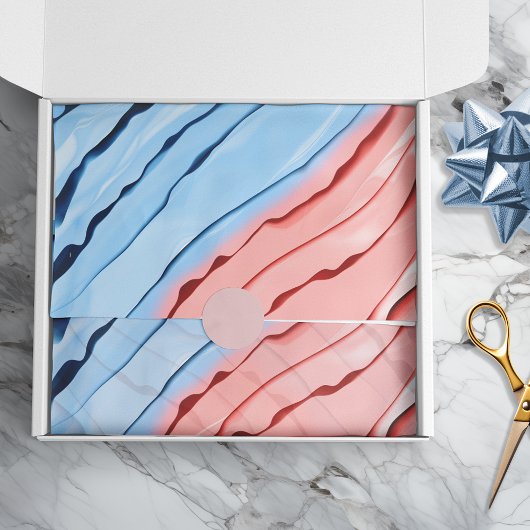 Papier Mousseline Cravate à couche Abstraite teinture Artisanat bleu