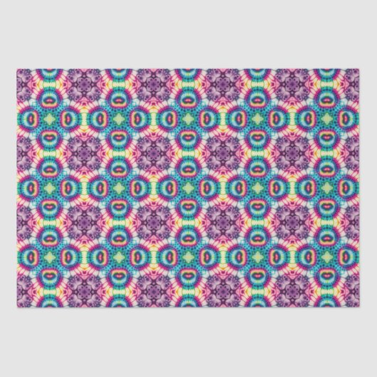 Papier Mousseline Cravate arc-en-ciel - Motif géométrique 7 (Recto)