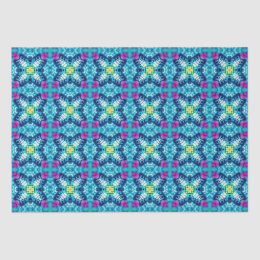 Papier Mousseline Cravate arc-en-ciel - Motif géométrique 8 (Recto)