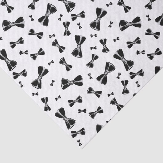 Papier Mousseline Cravates à arc noir (Détail)