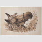 Papier Mousseline Crayon Cheval Art 2 Découpage Papier (Recto)