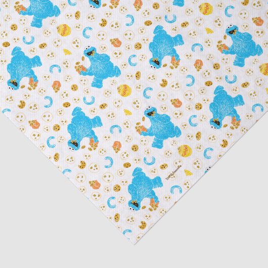 Papier Mousseline Crayon Cookie Monster Cookie Motif (Détail)