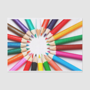 Papier Mousseline Crayons colorés