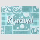 Papier Mousseline Crazy Quilt Teal Gingham Personalized Decoupage (Recto)