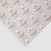 Papier Mousseline Cream Cupcake Bears Birthday (Détail)