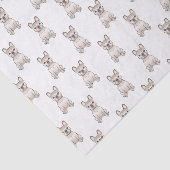 Papier Mousseline Cream Frenchie Cartoon Motif (Détail)