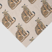 Papier Mousseline Cream Gold Leopard Animal Anniversaire (Détail)