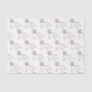 Papier Mousseline Cream Mini Goldendoodle mignon Motif de dessin ani