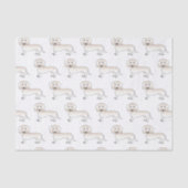 Papier Mousseline Cream Smooth Coat Dachshund Cartoon Motif (Recto)
