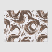 Papier Mousseline Creamme Brown Chocolat tourbillons Anniversaire (Recto)