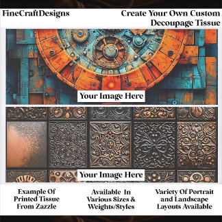 Papier Mousseline Create Your Own Custom 2 Photo Landscape Decoupage