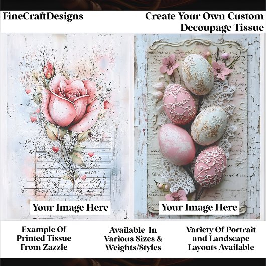 Papier Mousseline Create Your Own Custom 2 Photo Portrait Decoupage