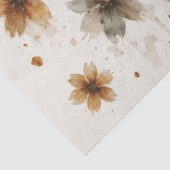 Papier Mousseline Création florale marron et gris (Détail)