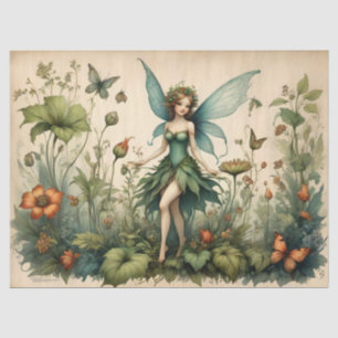 Papier Mousseline Création Papillon Floral Fée Vintage
