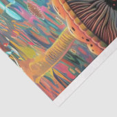 Papier Mousseline Créatures de la mer Couleurs arc-en-ciel Découpage (Détail)