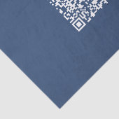Papier Mousseline Créer un code QR analysable | Bleu de marine (Détail)