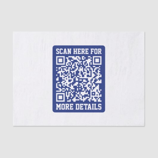 Papier Mousseline Créer un code QR analysable | Bleu marine (modifia (Recto)