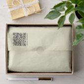 Papier Mousseline Créer un code QR | Jaune pâle (Cadeau)