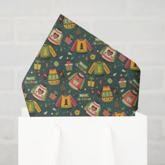Papier Mousseline Créez vos propres pulls de Noël laids verts