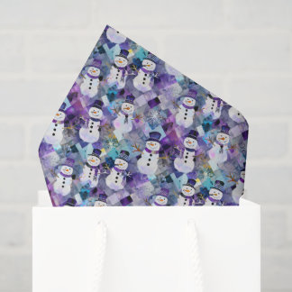 Papier Mousseline Créez Votre Propre Bonhomme de Neige Patchwork Vio