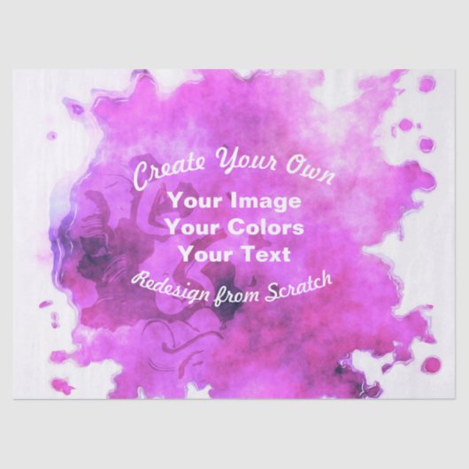 Papier Mousseline Créez votre propre conception personnalisée (Recto)