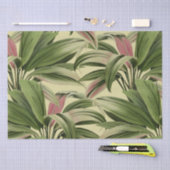 Papier Mousseline Crème d'aquarelle vintage tropicale (Artisanat)