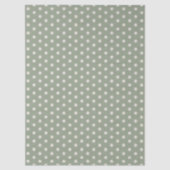 Papier Mousseline Crème de point vert sauge (Recto)