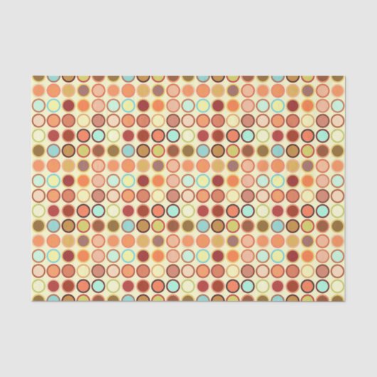 Papier Mousseline Crème de points moderne du milieu du siècle avec p (Recto)