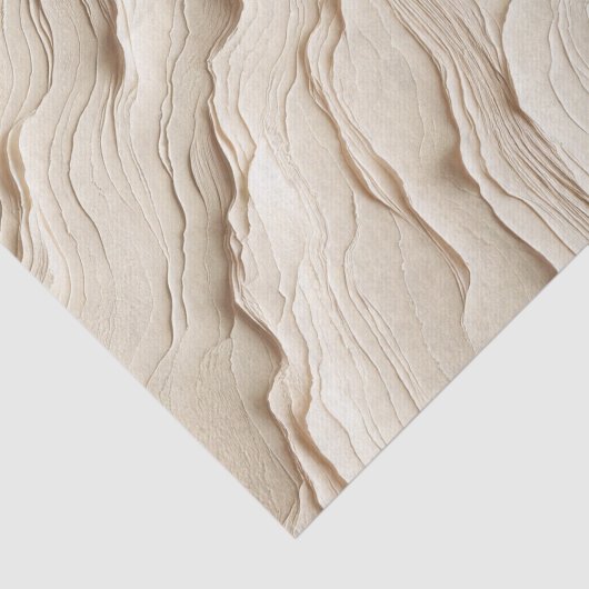 Papier Mousseline Crème d'ivoire Bohème Mariage textuel (Détail)