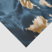 Papier Mousseline Crème d'or bleu cowhide (Détail)
