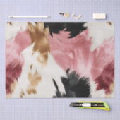 Papier Mousseline Crème d'or rose noir vachette (Artisanat)