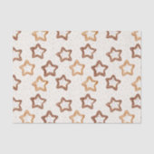 Papier Mousseline Crème Étoiles Blanches Noël (Recto)